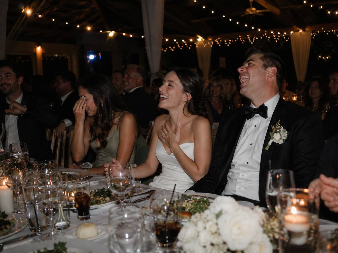 Wedding couple sharing a candid moment